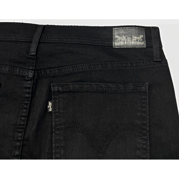 Levi's Dresses & Skirts - Levi's Women's Mini Icon Jean Skirt Black Tab Sz 9‎ EC 34" Waist  Stretch